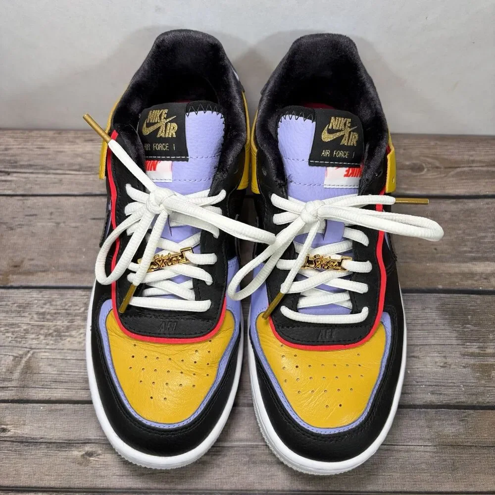 Nike Air Force 1 Low Shadow Sisterhood Dark Sulfer Sneakers Womens 7 DO6114-700